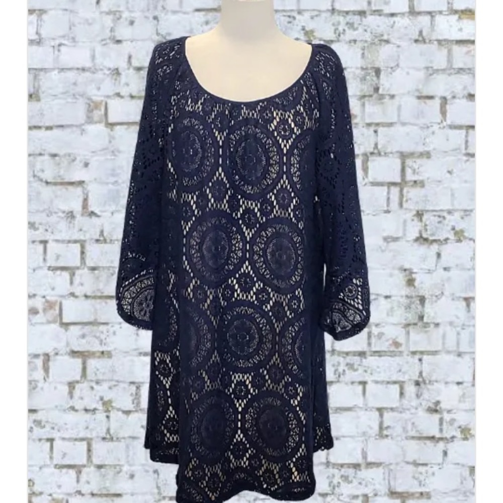 Tacera navy Lace dress